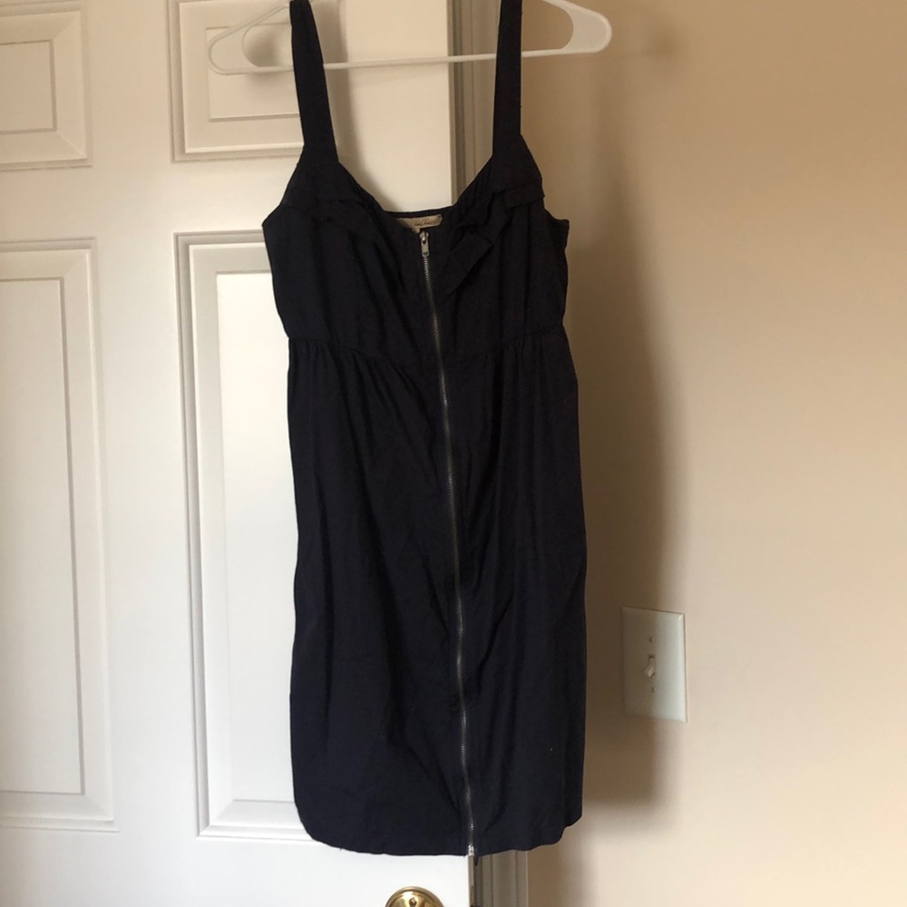Navy blue zip up dress size L